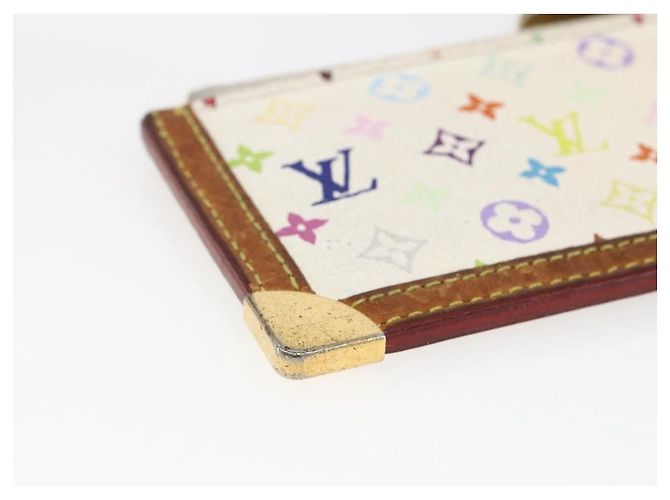 LOUIS VUITTON Monogramm Multicolor Pochette Cles Tasche Weiß M92655 Auth 169139 - Ansicht 16