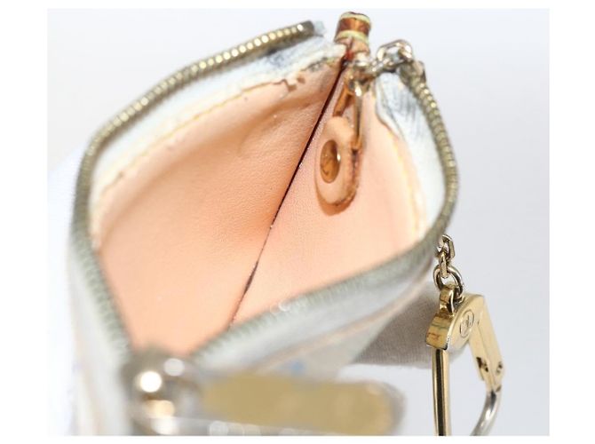 LOUIS VUITTON Monogramm Multicolor Pochette Cles Tasche Weiß M92655 Auth 169139 - Ansicht 18