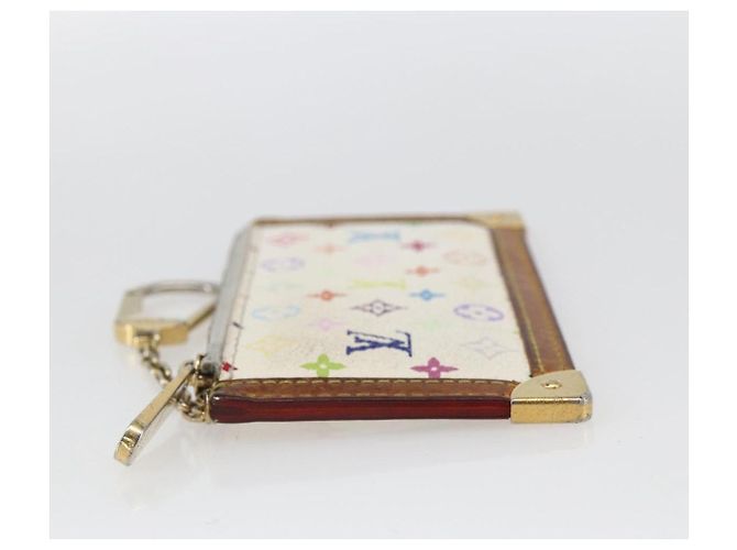 LOUIS VUITTON Monogramm Multicolor Pochette Cles Tasche Weiß M92655 Auth 169139 - Ansicht 3