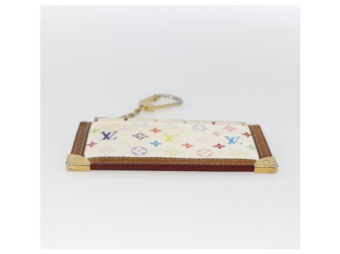 LOUIS VUITTON Monogramm Multicolor Pochette Cles Tasche Weiß M92655 Auth 169139 - Ansicht 7
