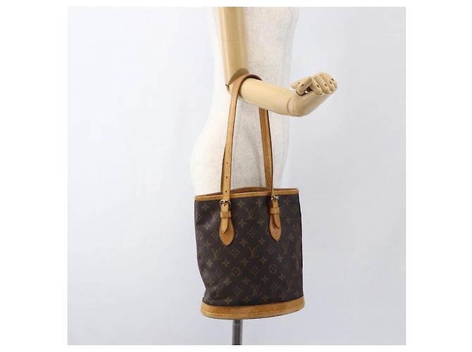 LOUIS VUITTON Borsa a Spalla Monogram Bucket PM M42238 LV Auth 170155 Monogramma - vista 22