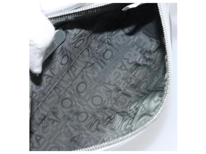 Pochette in pelle PVC argento Auth BA9978V di Salvatore Ferragamo - vista 10