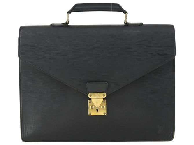 LOUIS VUITTON Cartella Consulente Epi Nera M54422 LV Auth BA10153 Nero - vista 13