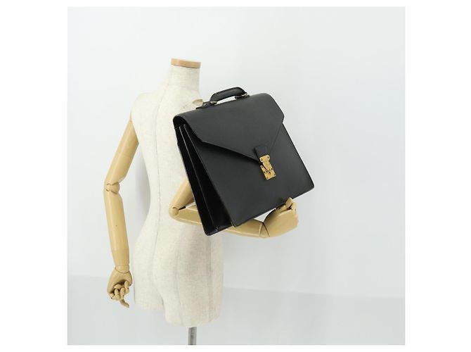 LOUIS VUITTON Cartella Consulente Epi Nera M54422 LV Auth BA10153 Nero - vista 24