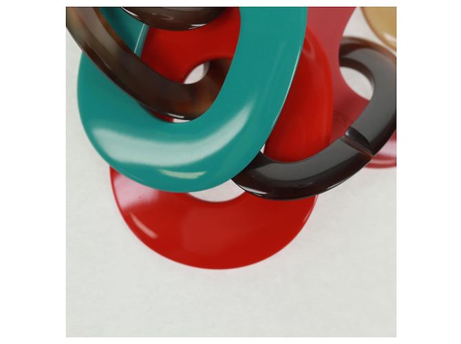 Hermès Collana HERMES Caramba in plastica Multicolore Auth 168270V - vista 4