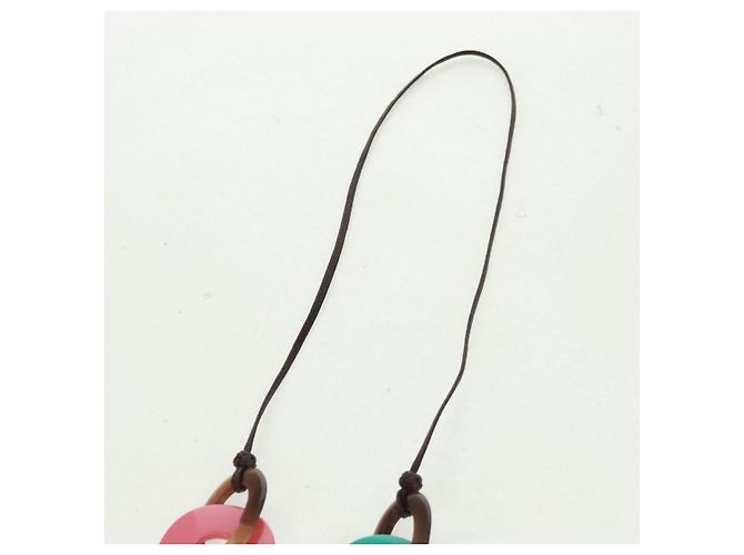 Hermès Collana HERMES Caramba in plastica Multicolore Auth 168270V - vista 9