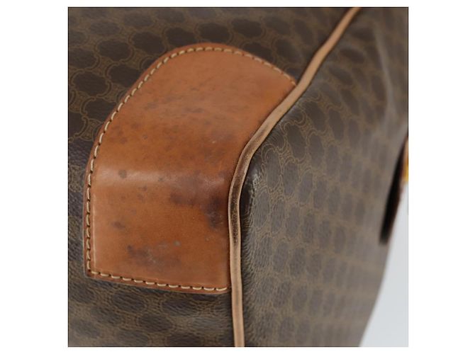 Céline Borsa Boston in tela Macadam CELINE in pelle PVC marrone oro Auth mr1958 D'oro - vista 15