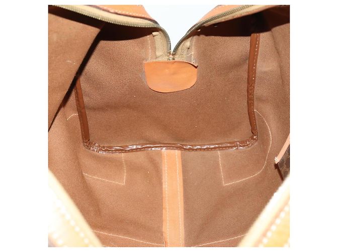 Céline Borsa Boston in tela Macadam CELINE in pelle PVC marrone oro Auth mr1958 D'oro - vista 20