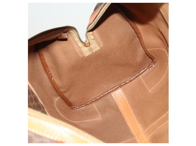 Céline Borsa Boston in tela Macadam CELINE in pelle PVC marrone oro Auth mr1958 D'oro - vista 21