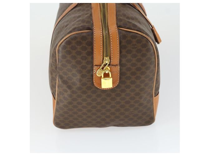 Céline Borsa Boston in tela Macadam CELINE in pelle PVC marrone oro Auth mr1958 D'oro - vista 4