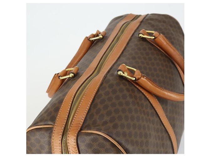 Céline Borsa Boston in tela Macadam CELINE in pelle PVC marrone oro Auth mr1958 D'oro - vista 6
