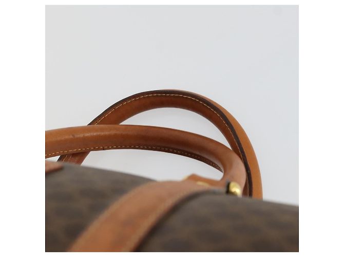 Céline Borsa Boston in tela Macadam CELINE in pelle PVC marrone oro Auth mr1958 D'oro - vista 8