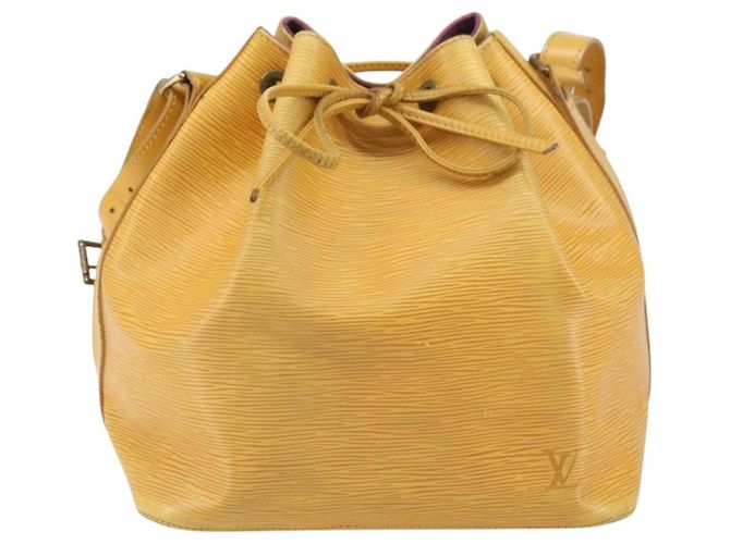 Noe LOUIS VUITTON Borsa a Spalla Petit Noé Epi Gialla M44109 LV Auth hk3356 Giallo - vista 13