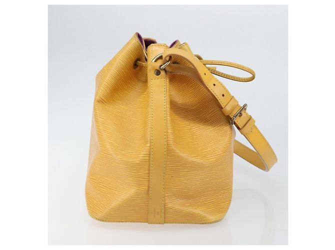 Noe LOUIS VUITTON Borsa a Spalla Petit Noé Epi Gialla M44109 LV Auth hk3356 Giallo - vista 4