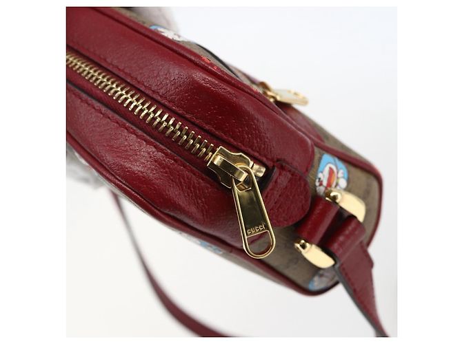 GUCCI GUCCI �~ Borsa Micro GG Supreme Doraemon PVC Beige 647784 Auth 149860SM D'oro - vista 10