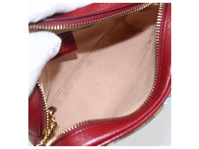 GUCCI GUCCI �~ Borsa Micro GG Supreme Doraemon PVC Beige 647784 Auth 149860SM D'oro - vista 11