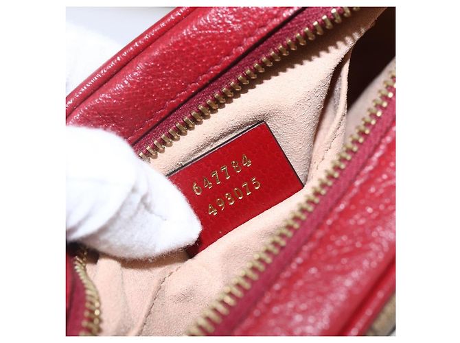 GUCCI GUCCI �~ Borsa Micro GG Supreme Doraemon PVC Beige 647784 Auth 149860SM D'oro - vista 12