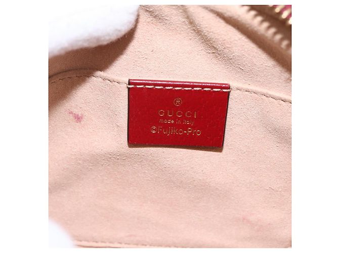 GUCCI GUCCI �~ Borsa Micro GG Supreme Doraemon PVC Beige 647784 Auth 149860SM D'oro - vista 17
