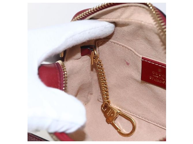 GUCCI GUCCI �~ Borsa Micro GG Supreme Doraemon PVC Beige 647784 Auth 149860SM D'oro - vista 18