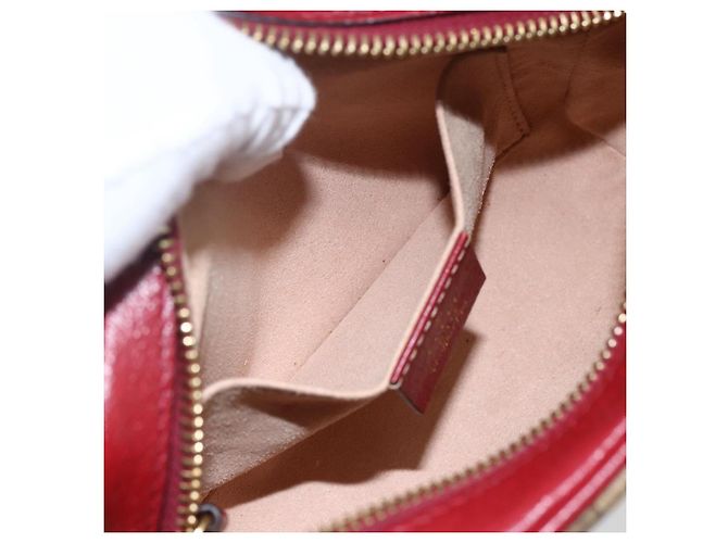 GUCCI GUCCI �~ Borsa Micro GG Supreme Doraemon PVC Beige 647784 Auth 149860SM D'oro - vista 21
