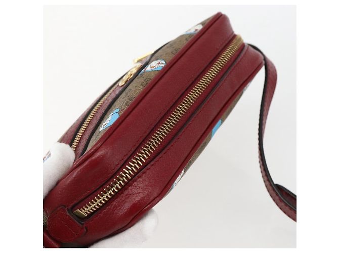 GUCCI GUCCI �~ Borsa Micro GG Supreme Doraemon PVC Beige 647784 Auth 149860SM D'oro - vista 6