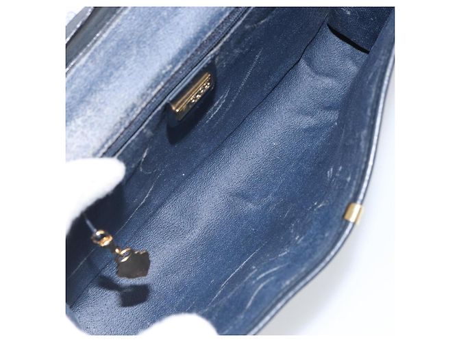Gucci Borsa a Spalla Micro GG Supreme PVC Navy Gold 004 58 0264 Auth 166623 D'oro Blu navy - vista 10