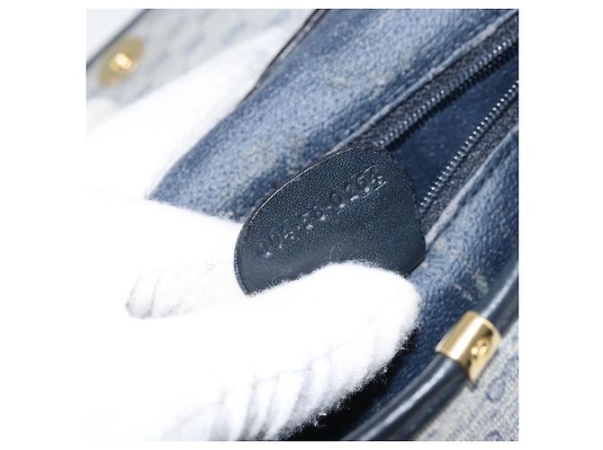 Gucci Borsa a Spalla Micro GG Supreme PVC Navy Gold 004 58 0264 Auth 166623 D'oro Blu navy - vista 12