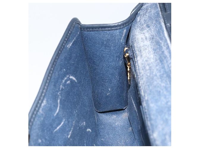 Gucci Borsa a Spalla Micro GG Supreme PVC Navy Gold 004 58 0264 Auth 166623 D'oro Blu navy - vista 21
