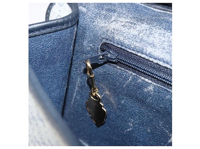 Gucci Borsa a Spalla Micro GG Supreme PVC Navy Gold 004 58 0264 Auth 166623 D'oro Blu navy - vista 22