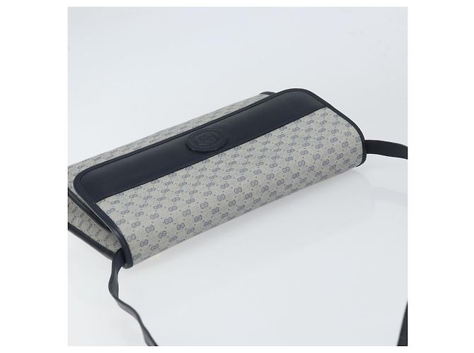 Gucci Borsa a Spalla Micro GG Supreme PVC Navy Gold 004 58 0264 Auth 166623 D'oro Blu navy - vista 6