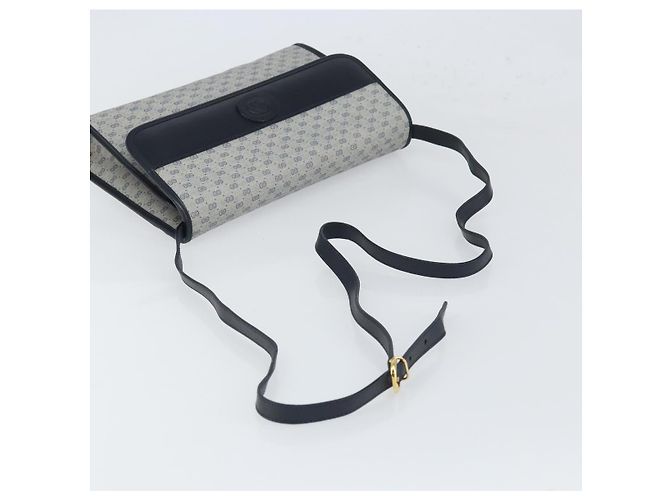 Gucci Borsa a Spalla Micro GG Supreme PVC Navy Gold 004 58 0264 Auth 166623 D'oro Blu navy - vista 7