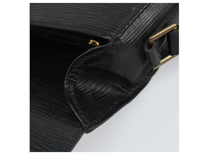LOUIS VUITTON Borsa a Spalla Epi Saint Cloud GM Nera M52192 LV Auth bs33088 Nero - vista 19