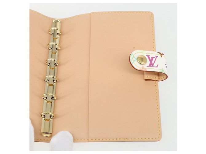 COPERTINA AGENDA PM CHIBI MUSHROOM MULTICOLOR LOUIS VUITTON R20958 LV Auth 169924SM Bianco - vista 19