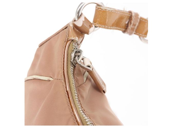 Borsa a Spalla PRADA Nylon Beige Argento Autentica 169041 - vista 10