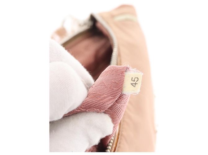 Borsa a Spalla PRADA Nylon Beige Argento Autentica 169041 - vista 12