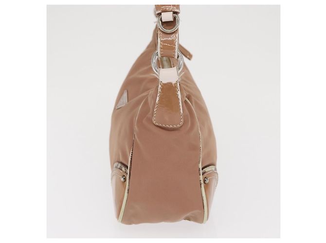 Borsa a Spalla PRADA Nylon Beige Argento Autentica 169041 - vista 3