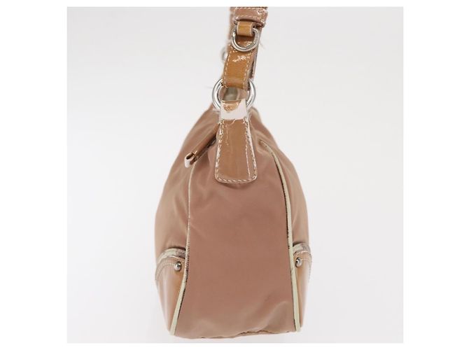 Borsa a Spalla PRADA Nylon Beige Argento Autentica 169041 - vista 4