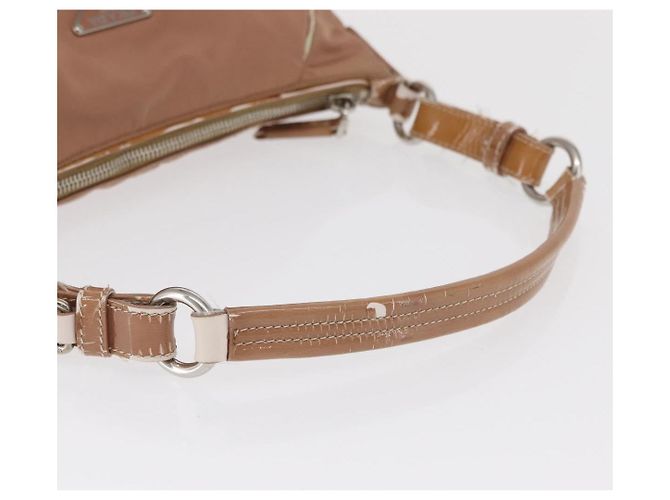 Borsa a Spalla PRADA Nylon Beige Argento Autentica 169041 - vista 7