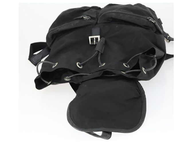 PRADA Backpack Nylon Black Silver Auth bs32876 Silvery - view 10