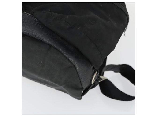 PRADA Backpack Nylon Black Silver Auth bs32876 Silvery - view 16