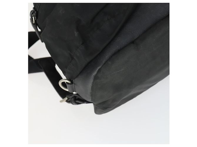 PRADA Backpack Nylon Black Silver Auth bs32876 Silvery - view 17