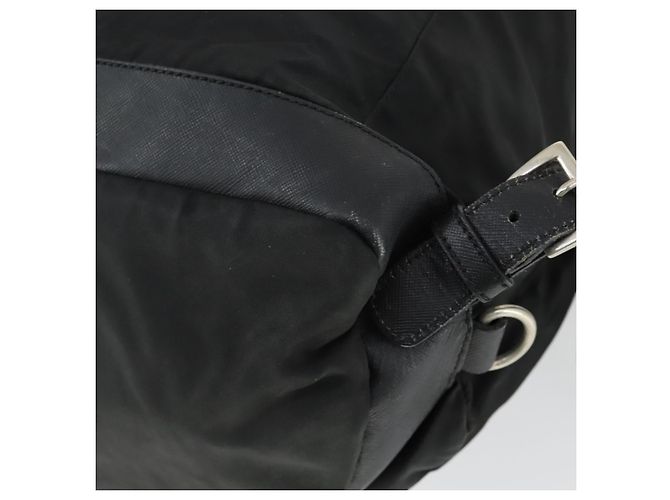 PRADA Backpack Nylon Black Silver Auth bs32876 Silvery - view 18