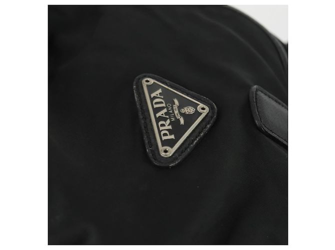 PRADA Backpack Nylon Black Silver Auth bs32876 Silvery - view 19