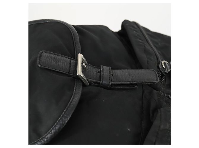 PRADA Backpack Nylon Black Silver Auth bs32876 Silvery - view 20