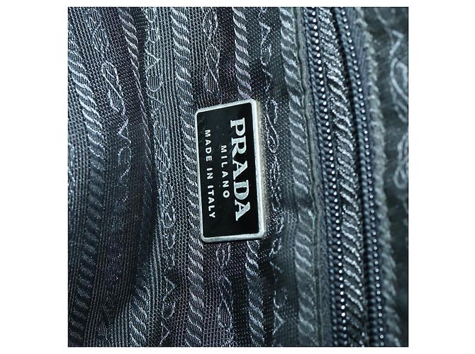 PRADA Backpack Nylon Black Silver Auth bs32876 Silvery - view 24