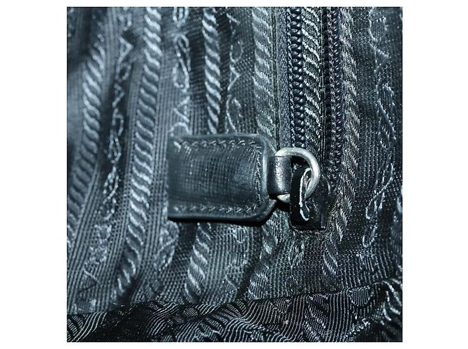 PRADA Backpack Nylon Black Silver Auth bs32876 Silvery - view 25
