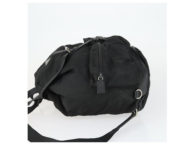 PRADA Backpack Nylon Black Silver Auth bs32876 Silvery - view 4