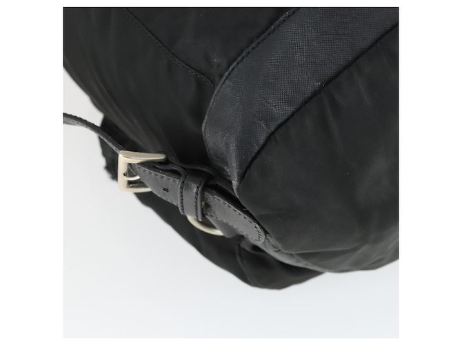 PRADA Backpack Nylon Black Silver Auth bs32876 Silvery - view 9