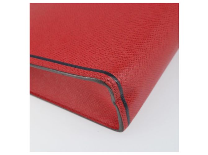 LOUIS VUITTON Pochette Voyager MM in Taiga Rosso Akajou M63397 Auth 170741 - vista 16