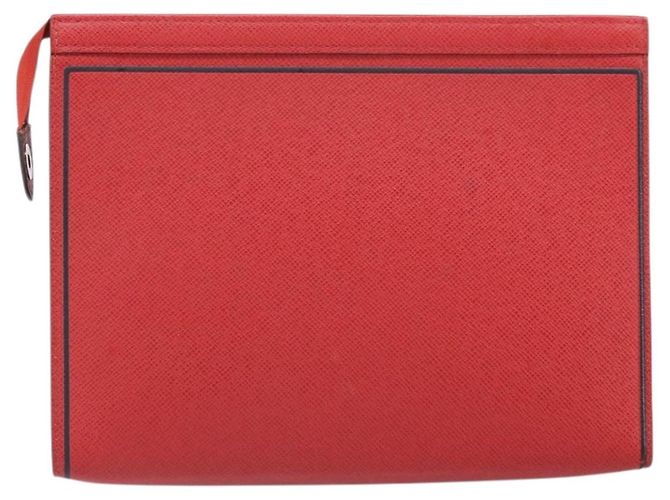 LOUIS VUITTON Pochette Voyager MM in Taiga Rosso Akajou M63397 Auth 170741 - vista 2